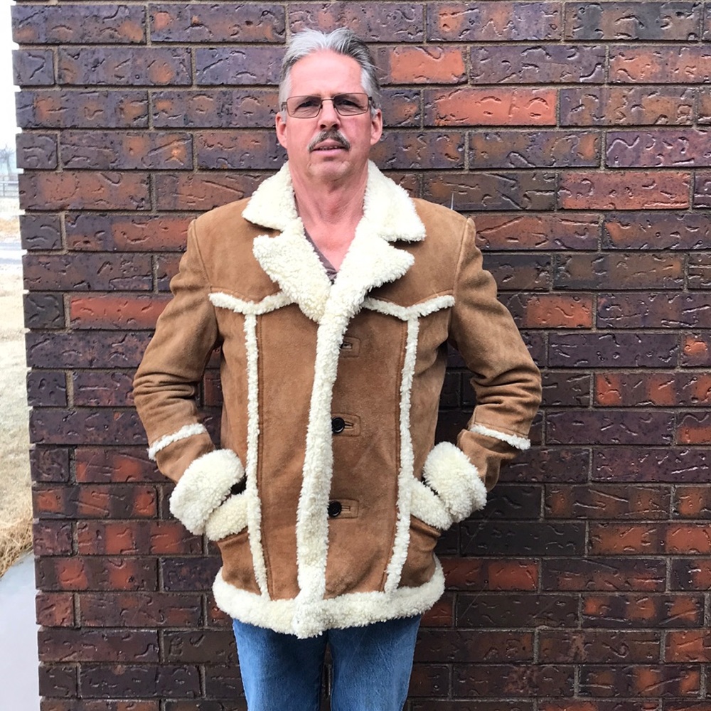 🎉HP🎉Vintage Rancher shearling coat
